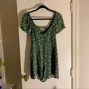 Urban Outfitters Green Ditsy Romper